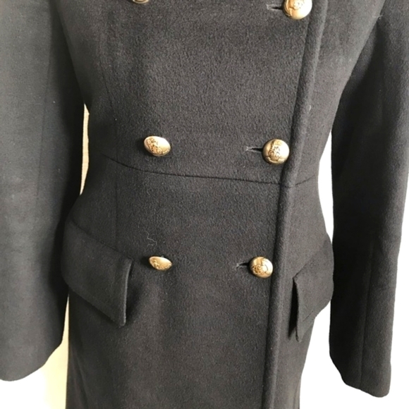 Vince wool/ cashmere blend double breasted stadium coat size 2 in Black - Picture 8 of 12